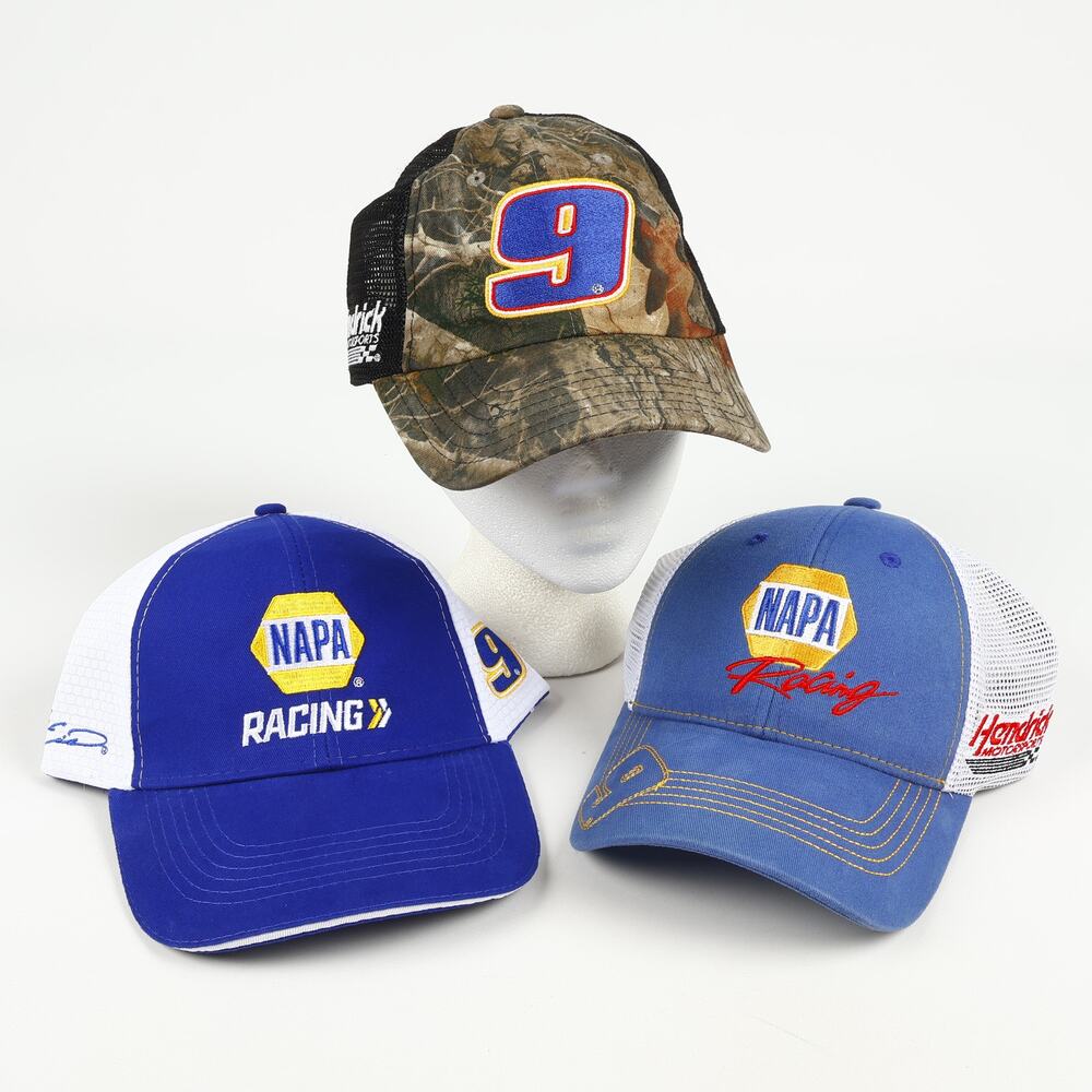 Lot of 3 NASCAR Hendrick NAPA Racing #9 Chase Elliot Baseball Trucker Hats Camo
